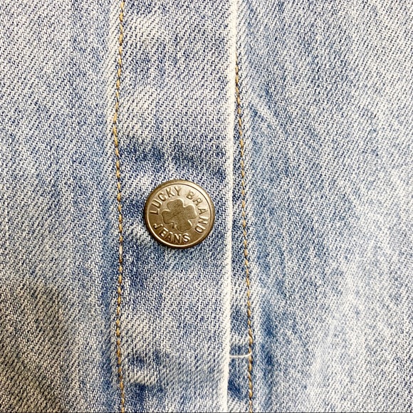 Lucky Brand Light Denim Jumper Overalls Dress Size Small - Picture 4 of 4